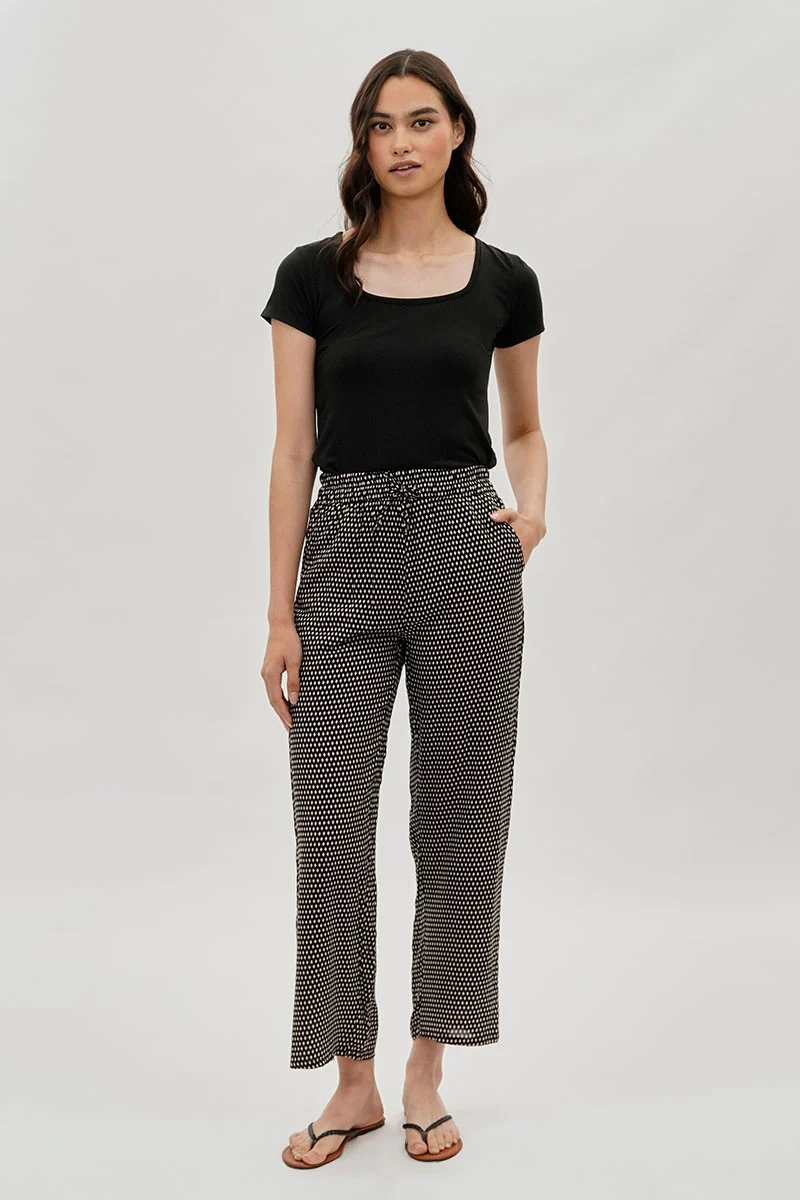 Square Neck Tee - Black - Image 5