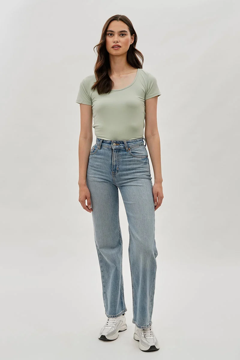 Square Neck Tee - Mint - Image 5
