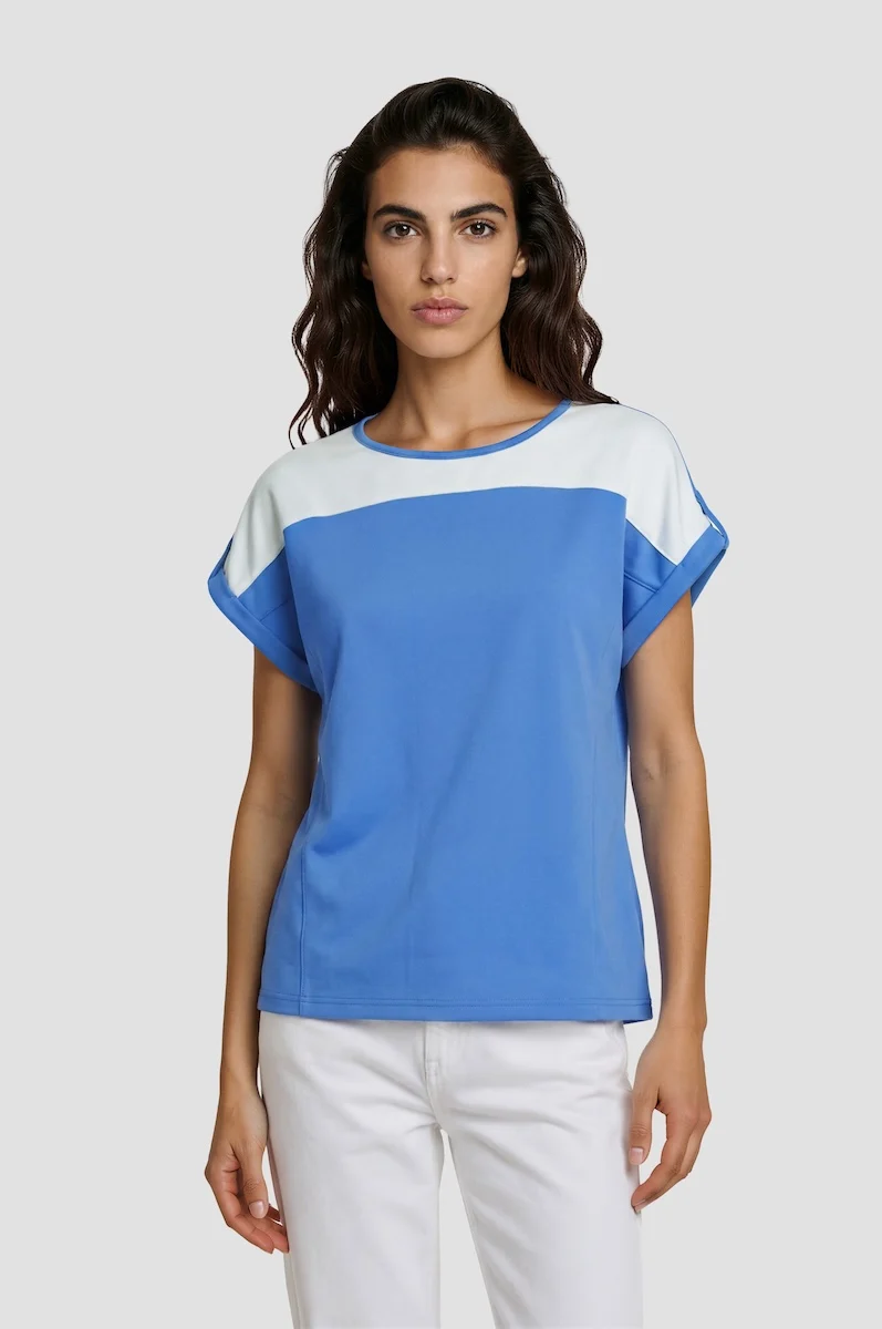 Contrast Tee - Blue