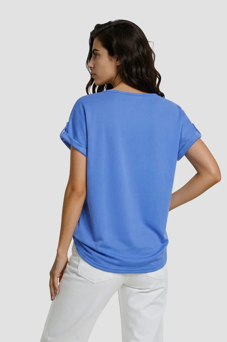 Contrast Tee - Blue - Image 2