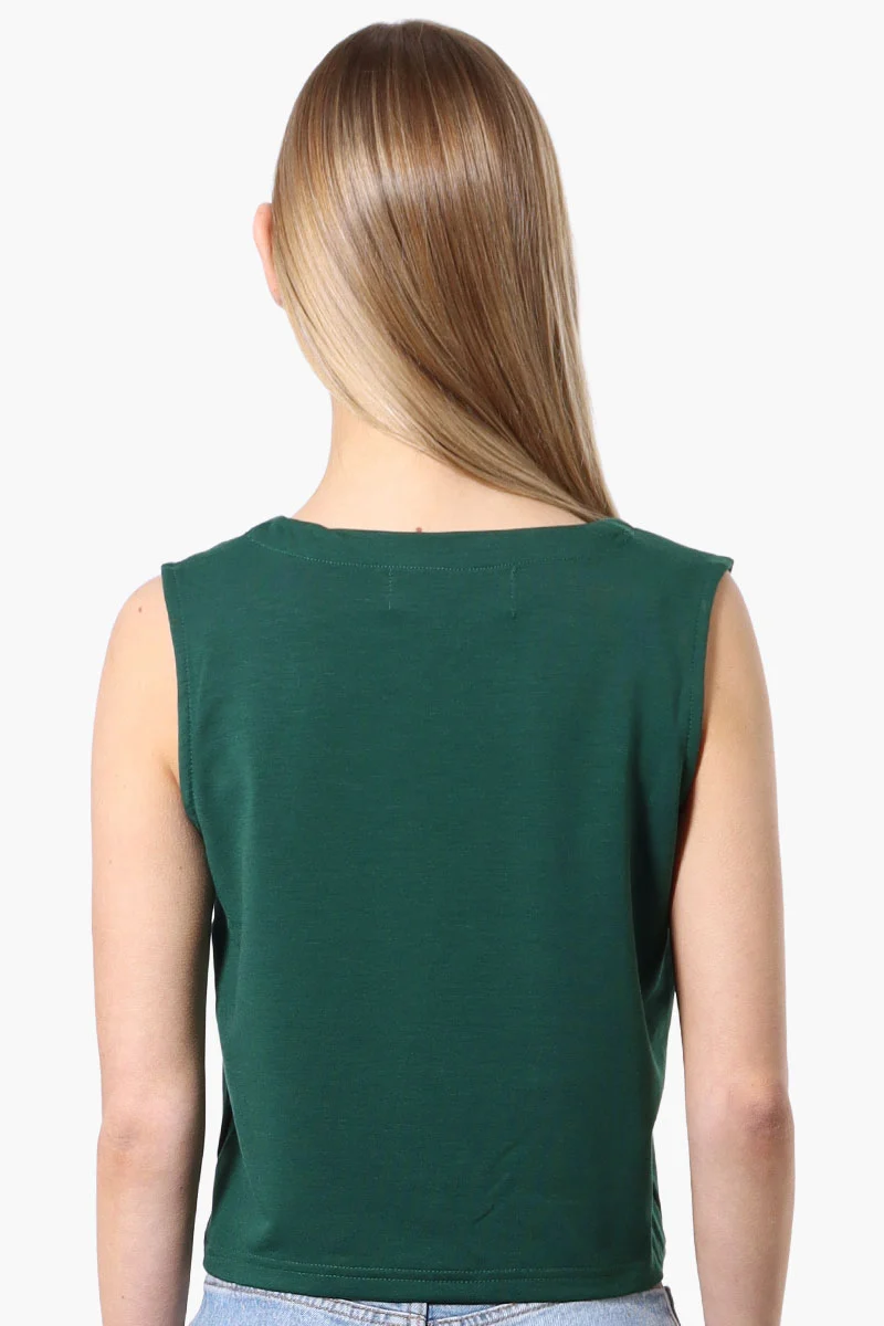 Sport Button Down V-Waistcoat Vest - Green - Image 3