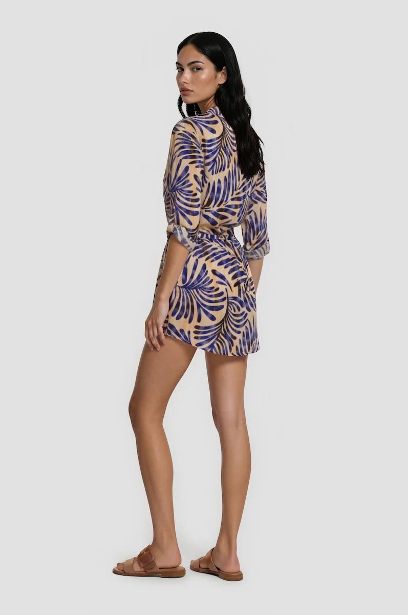 Half Zip Printed Tunic - Multi - Image 2
