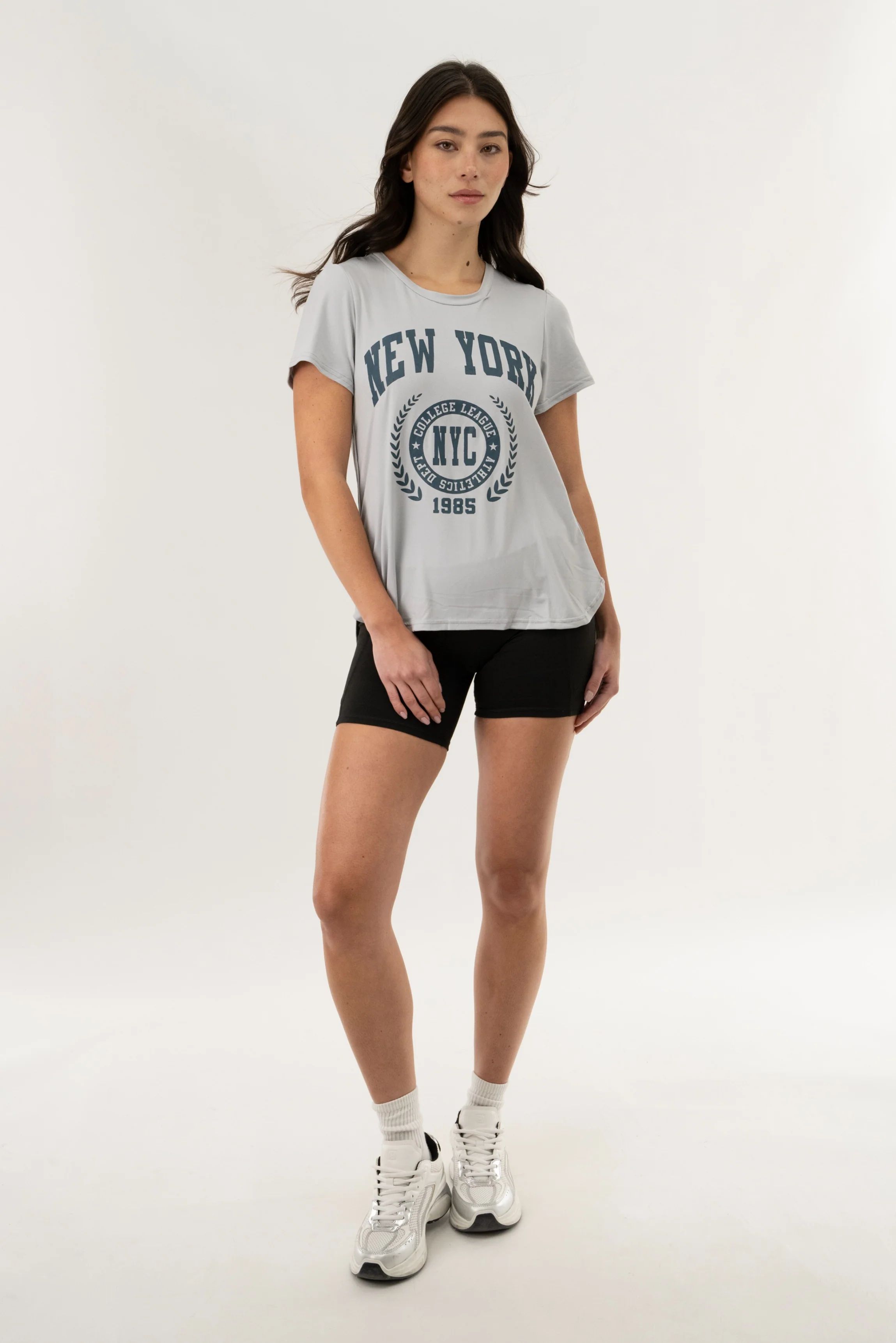 Crewneck New York Tee - Grey - Image 5