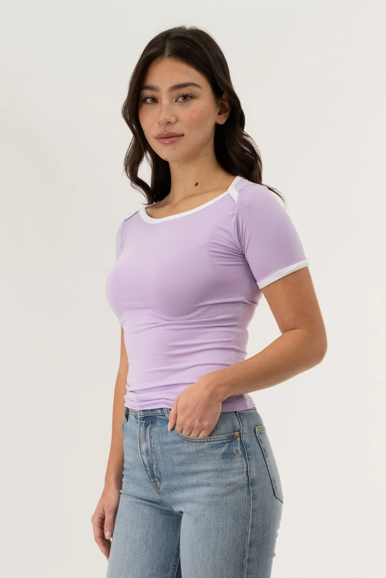 Crewneck Tee - Lavender - Image 2