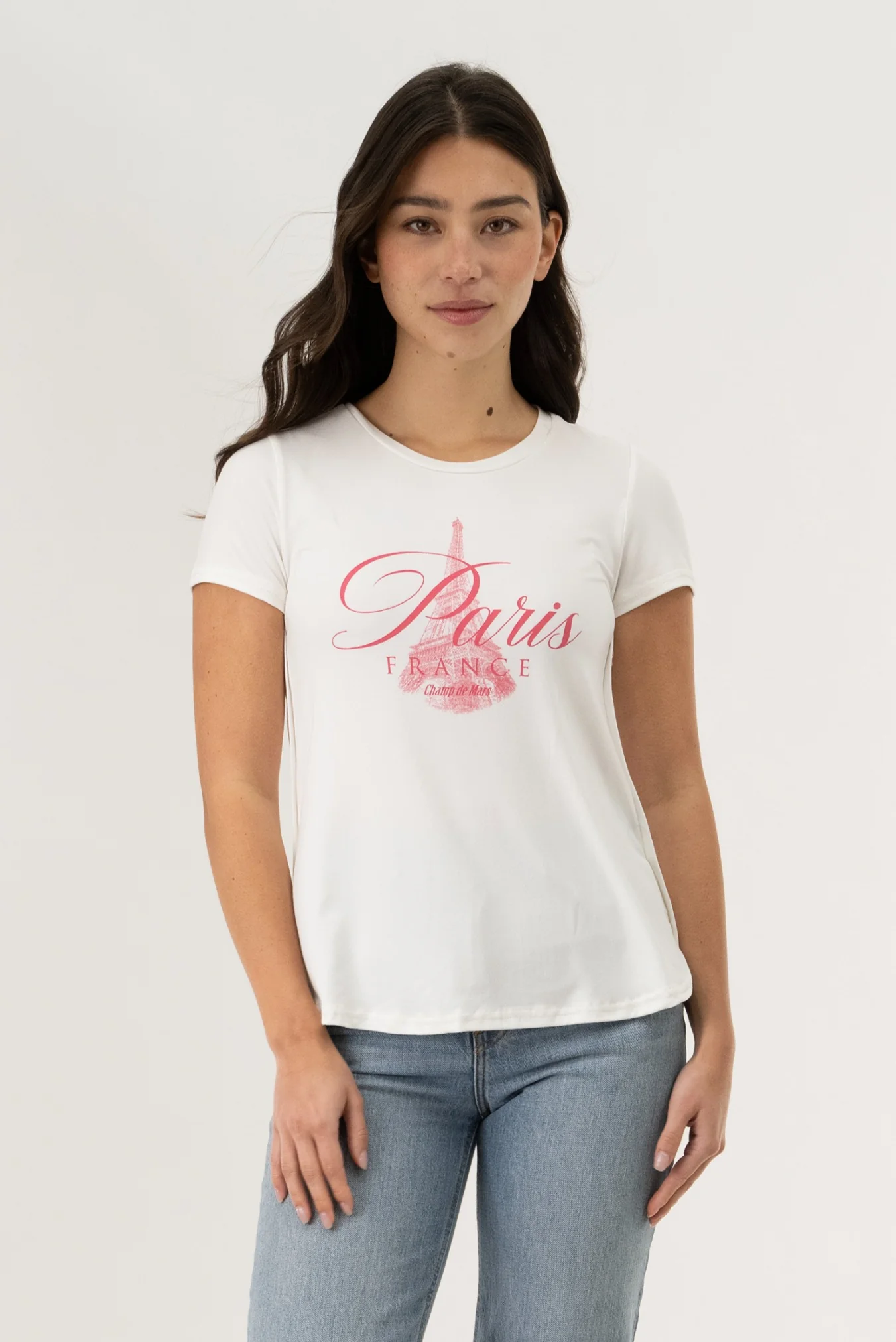 Crewneck Paris Tee - White