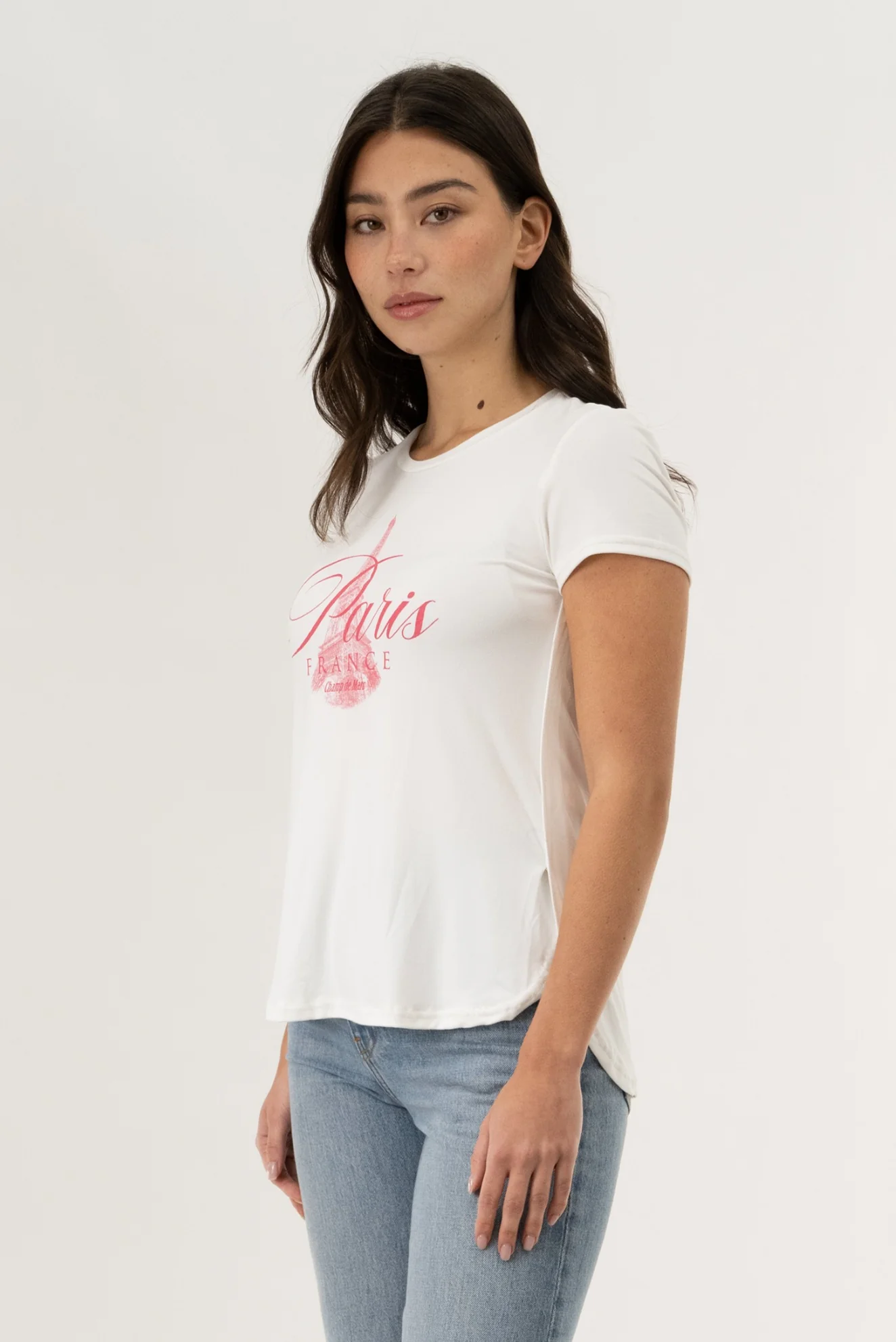 Crewneck Paris Tee - White - Image 2