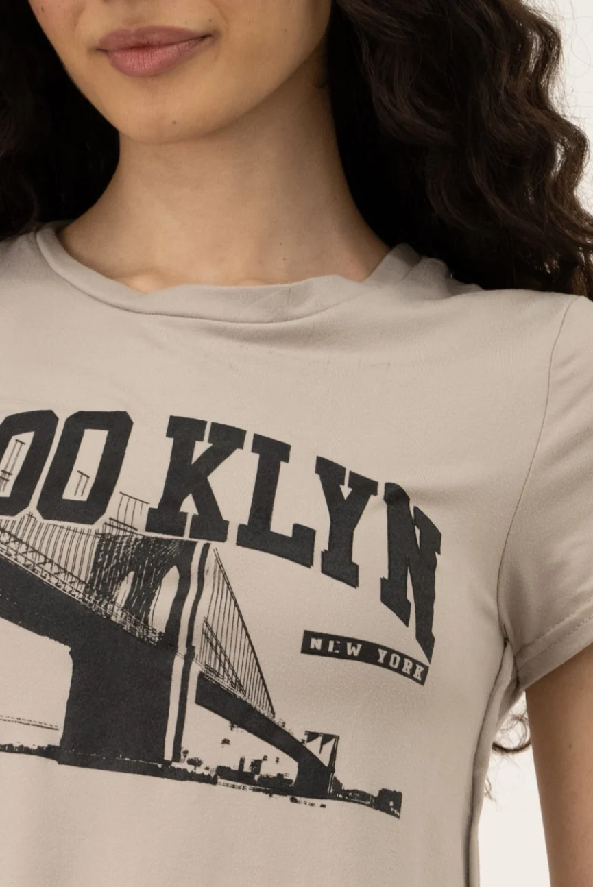 Short Sleeve City Tee - Stone - Image 4
