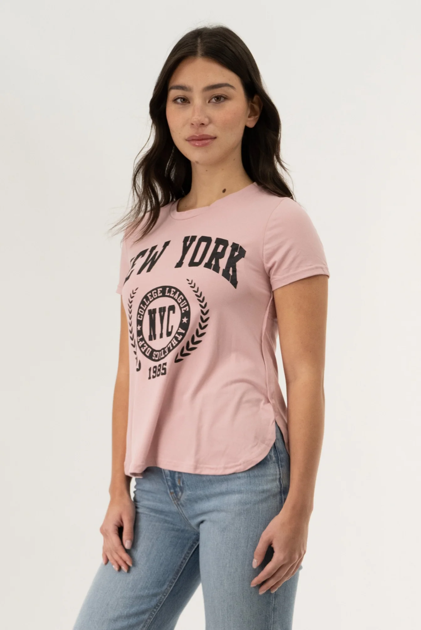 Crewneck NYC Tee - Blush - Image 2