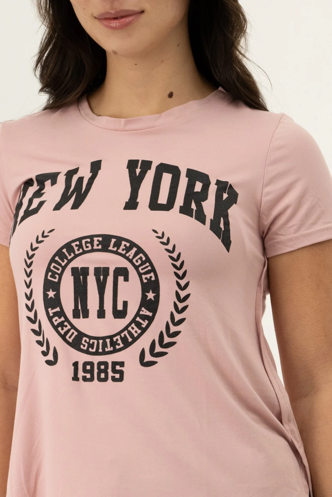 Crewneck NYC Tee - Blush - Image 4