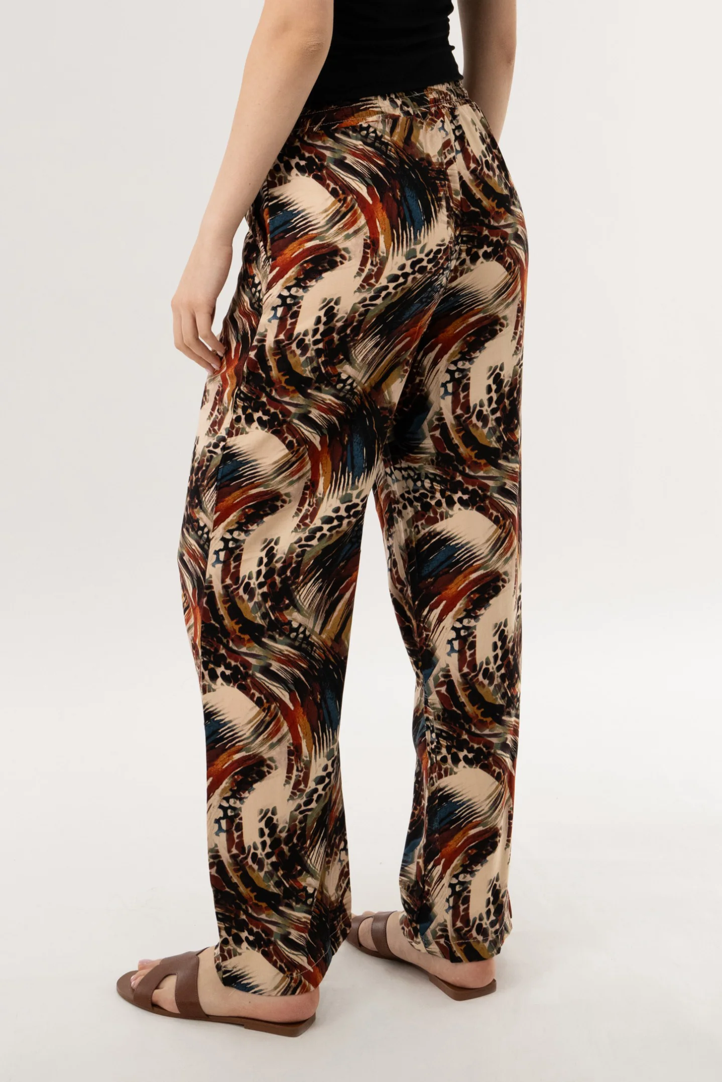 Palazzo Pants - Brown - Image 3