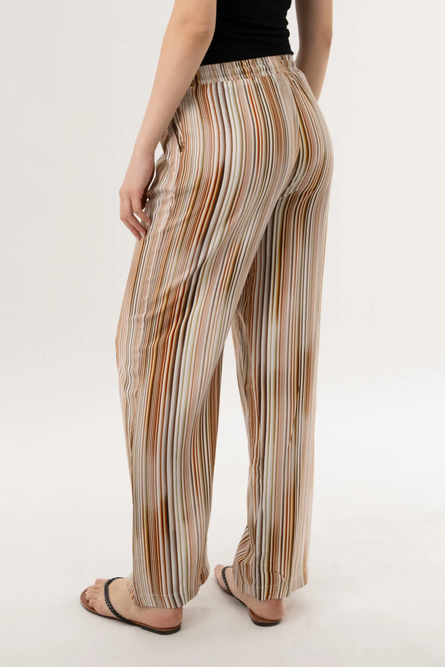 Palazzo Striped Pants - Multi - Image 3