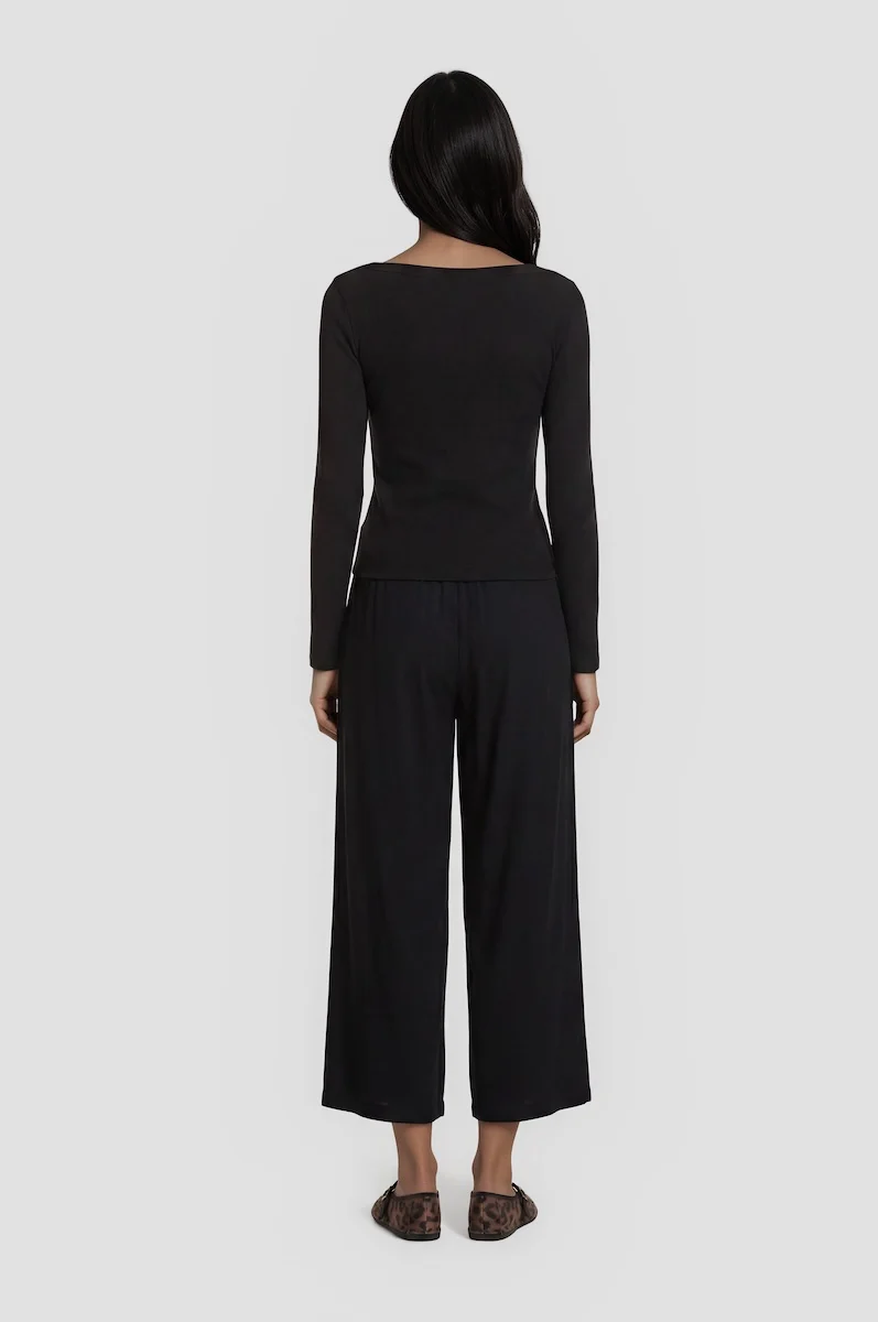 Cropped Pants - Black - Image 2