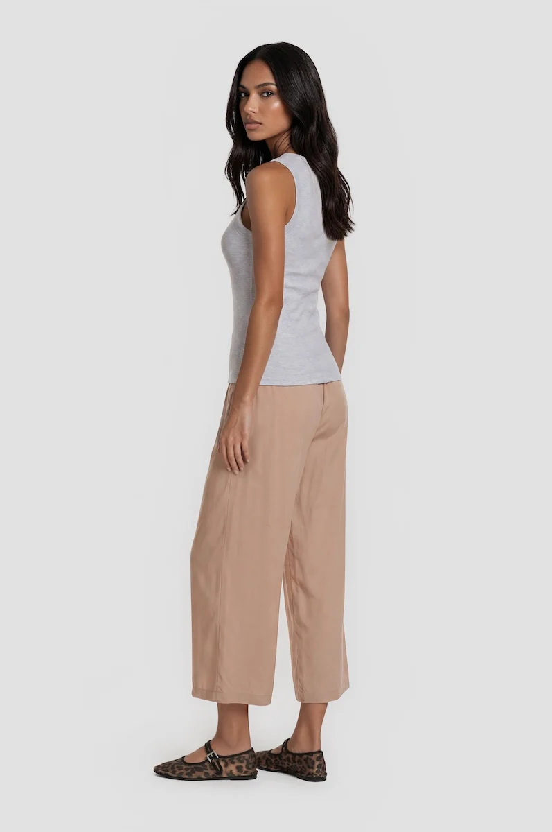 Cropped Pants - Taupe - Image 2