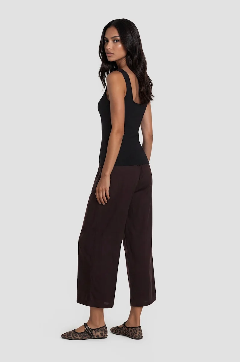 Cropped Pants - Brown - Image 2