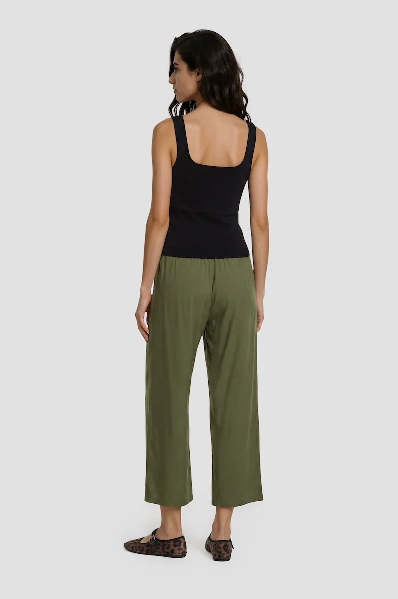 Cropped Pants - Green - Image 2