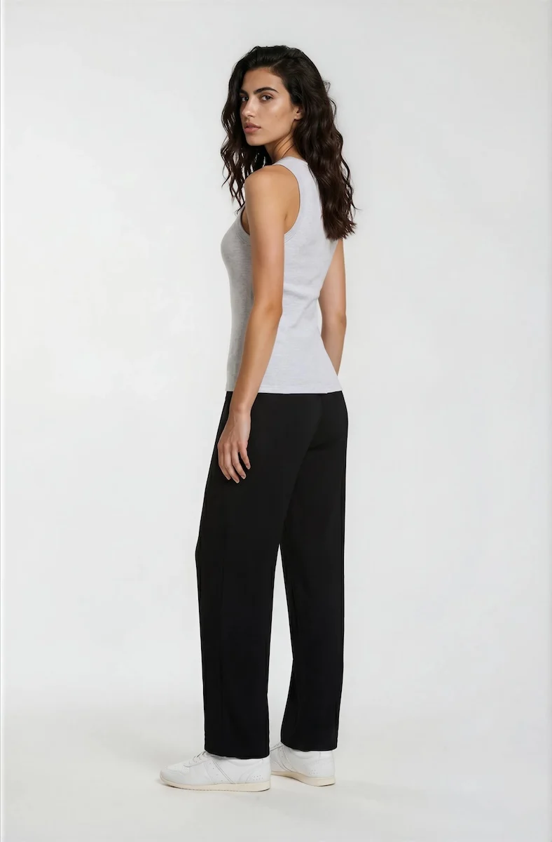 Drawstring Everyday Pants - Black - Image 2