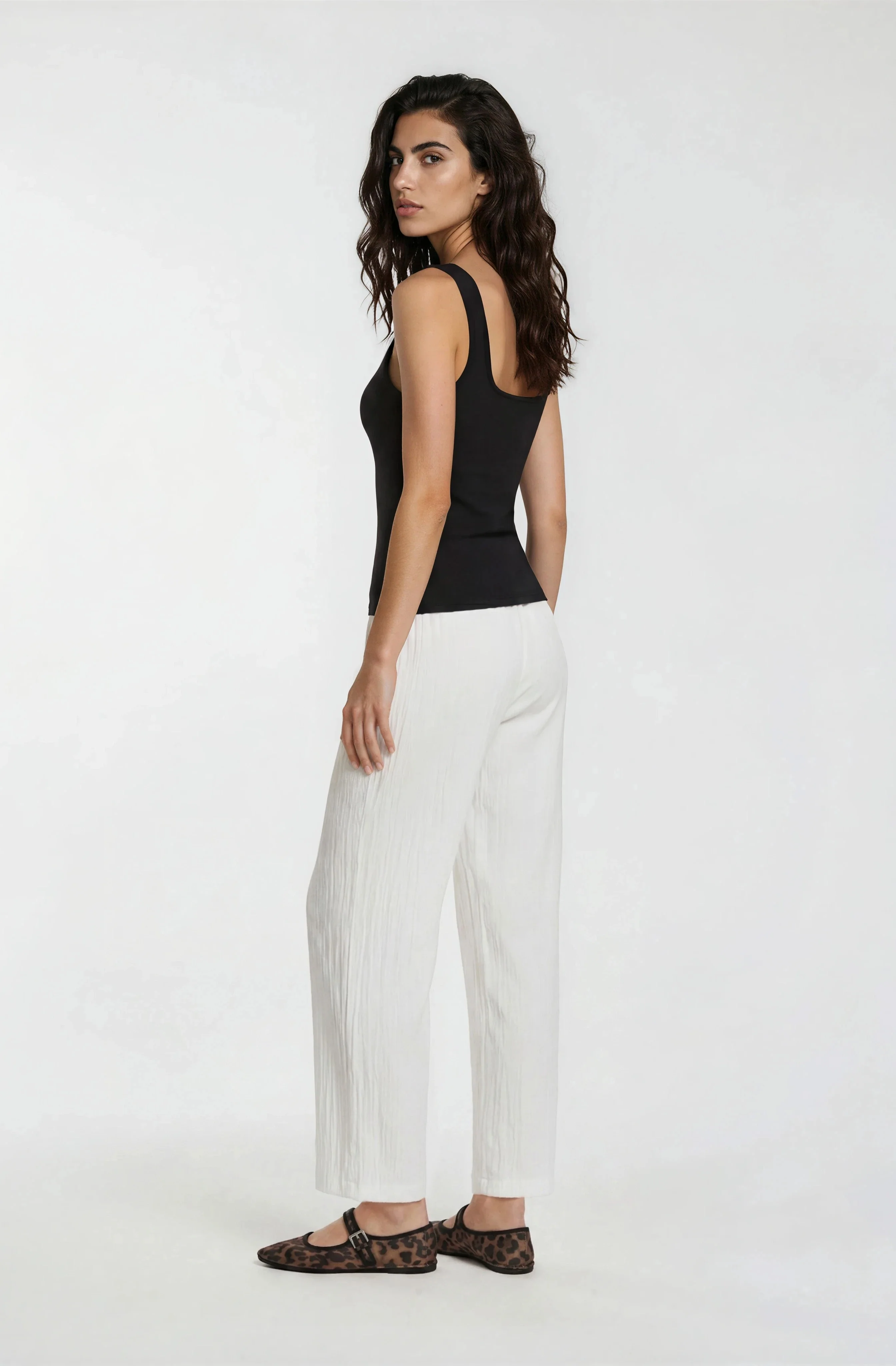 Drawstring Everyday Pants - White - Image 2