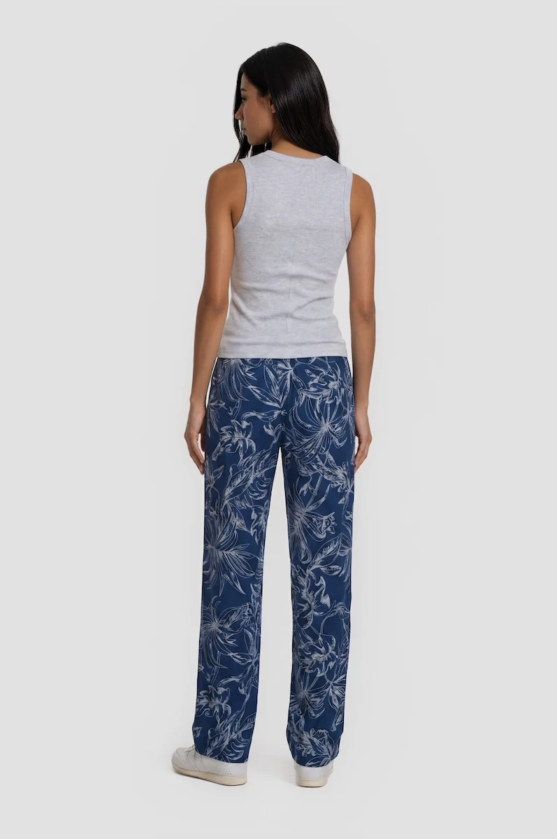 Lightweight Drawstring Pants - Blue - Image 2