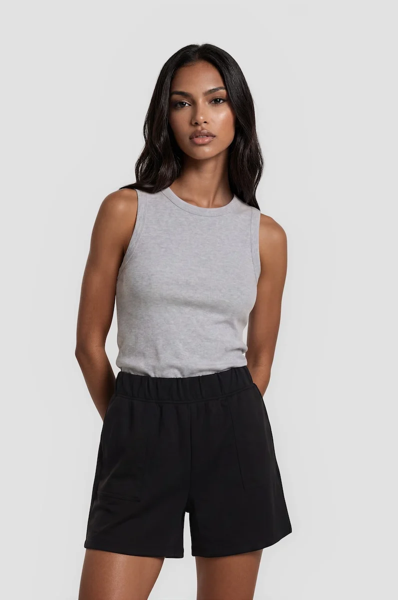 Loose Fit Sweat Shorts - Black