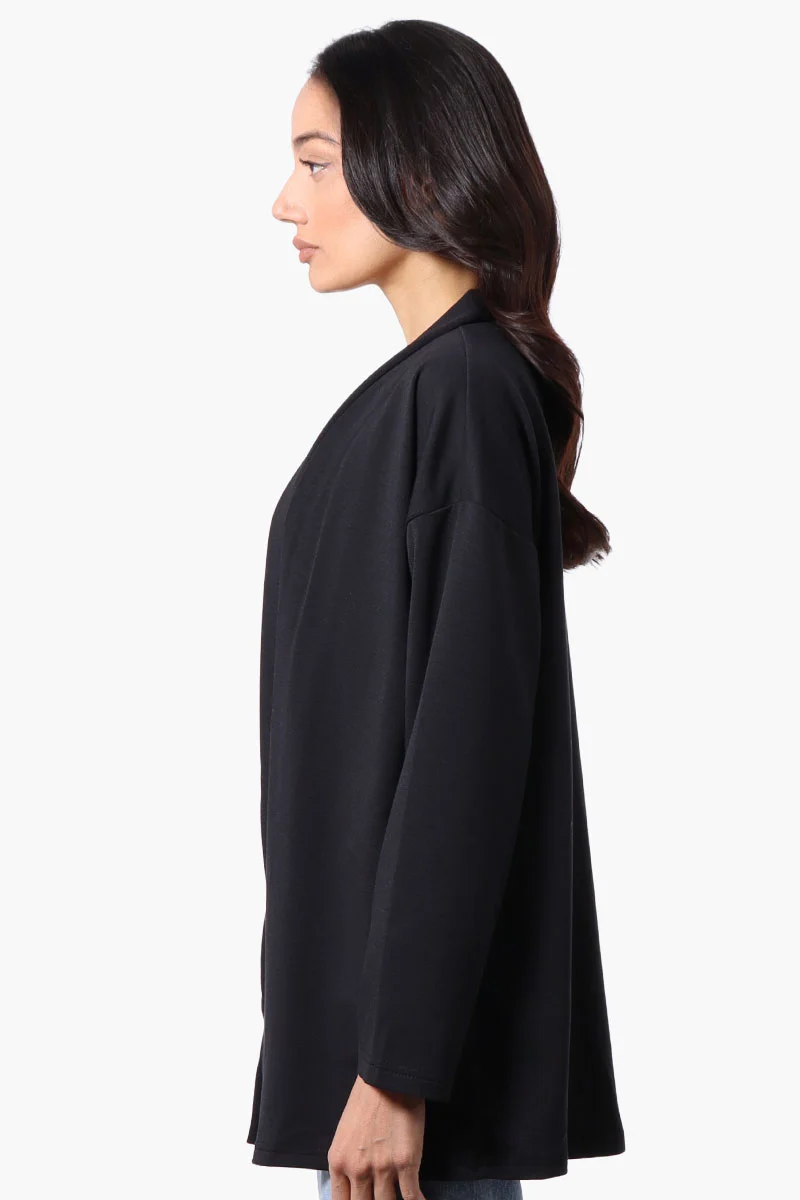 Sport Long Sleeve Wrap Cardigan - Black - Image 2