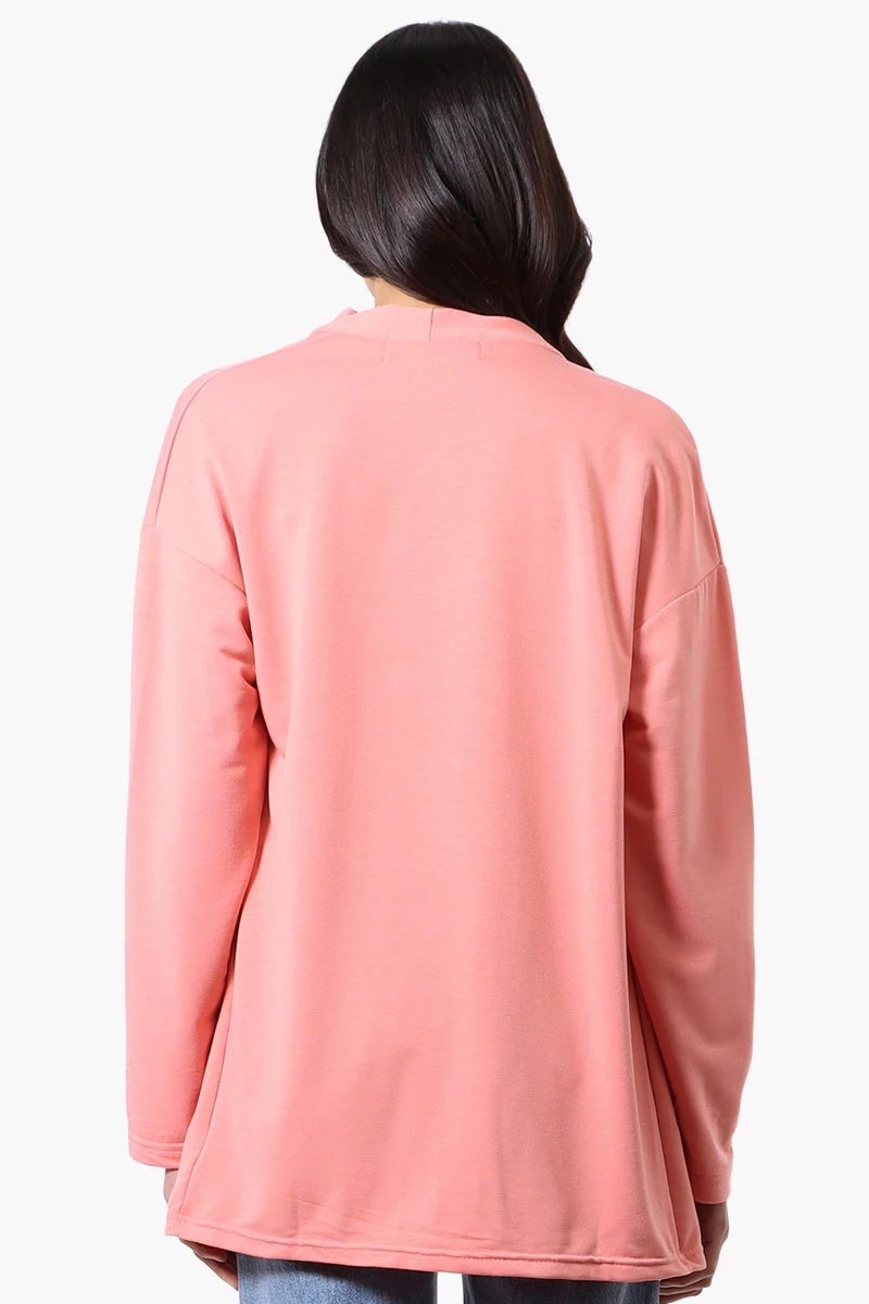 Sport Long Sleeve Wrap Cardigan - Pink - Image 3