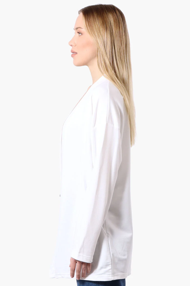 Sport Long Sleeve Wrap Cardigan - White - Image 2
