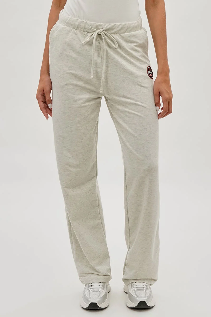 Wide Leg Drawstring Sweatpants - Cream