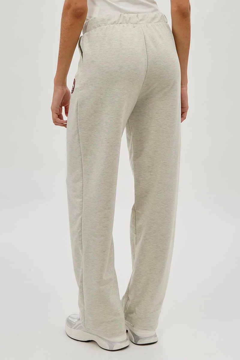 Wide Leg Drawstring Sweatpants - Cream - Image 3