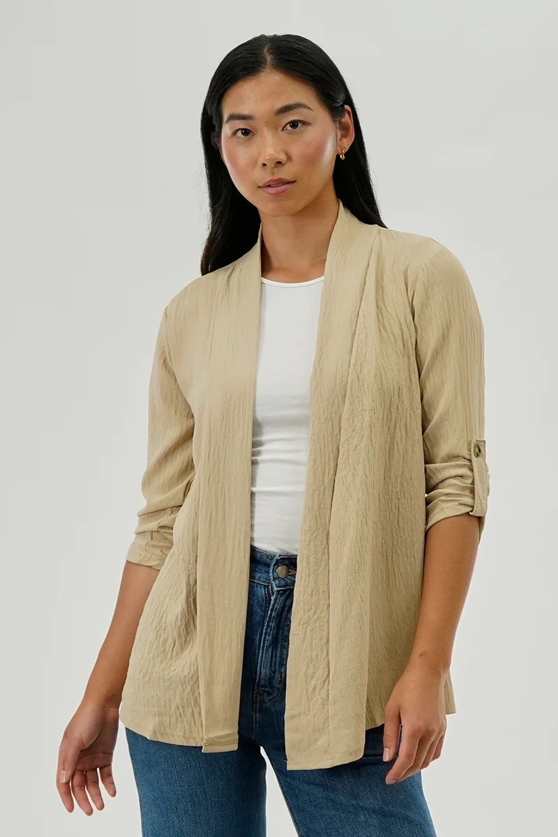 Lightweight Wrap Cardigan - Cream