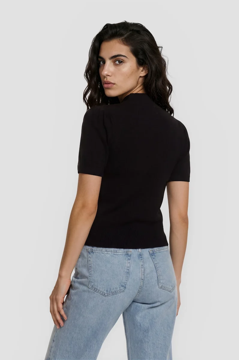 Cap Sleeve Shrug - Black - Image 2