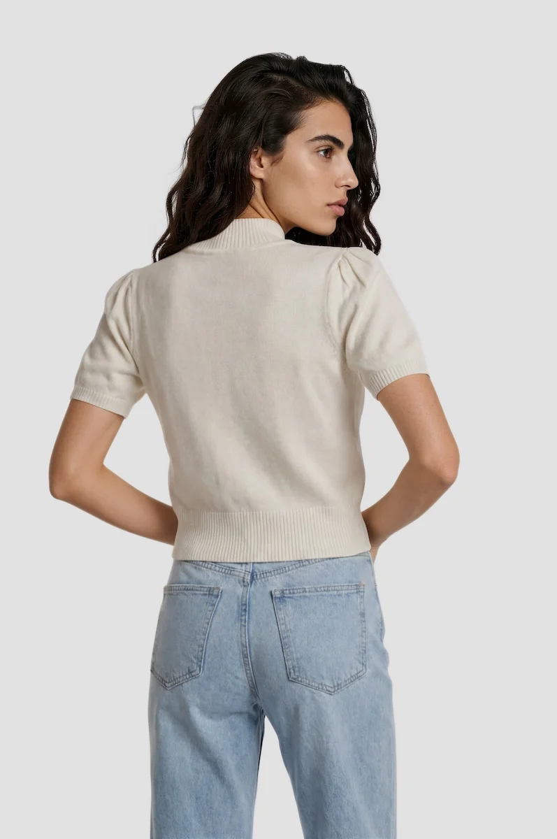 Cap Sleeve Shrug - White - Image 2