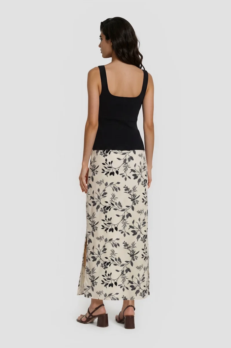 Floral Maxi Skirt - Cream - Image 2