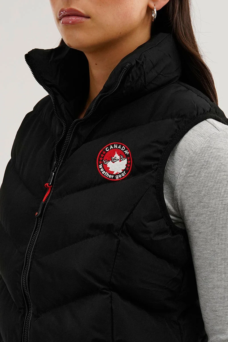 Chevron Bubble Vest - Black - Image 4