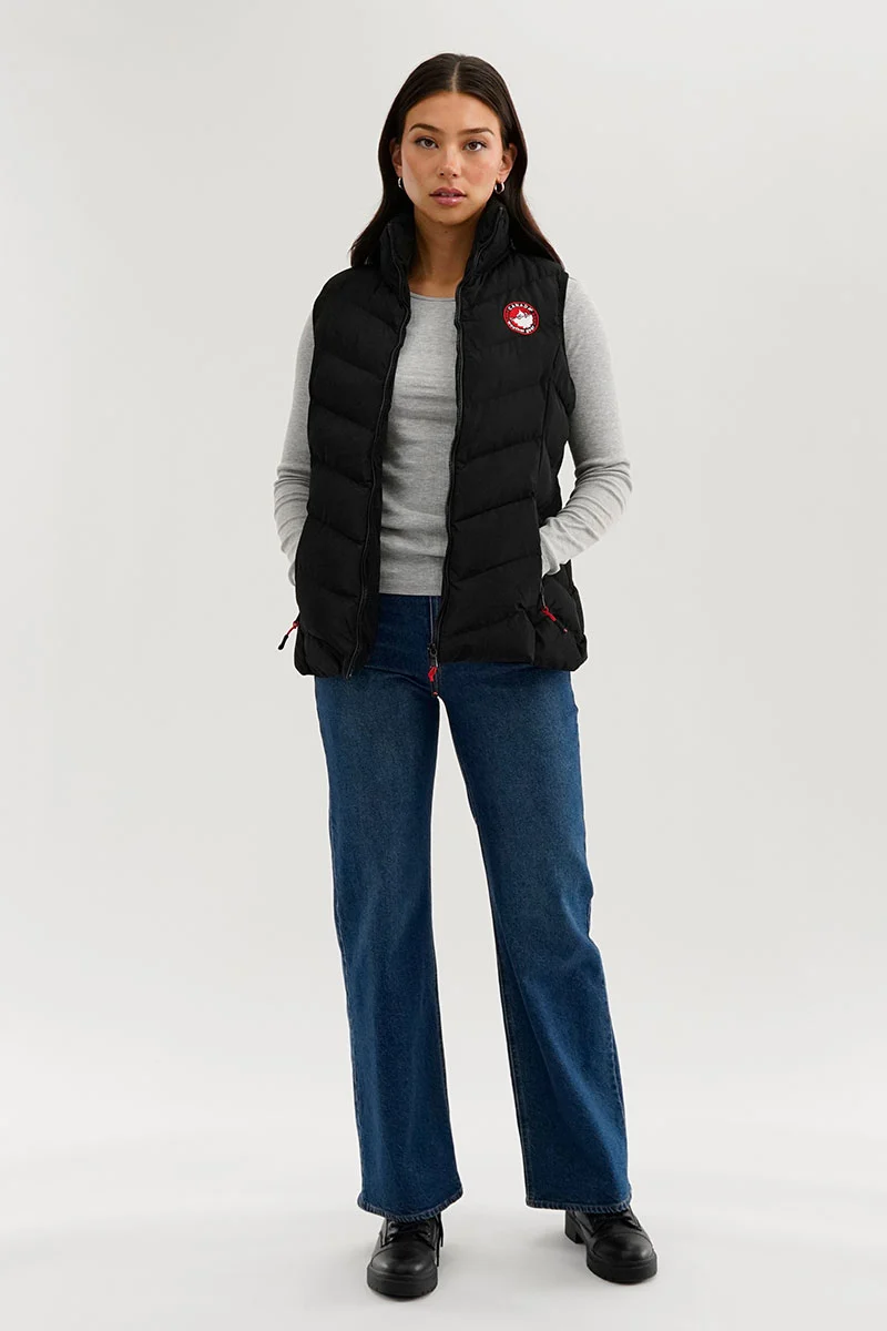 Chevron Bubble Vest - Black - Image 5