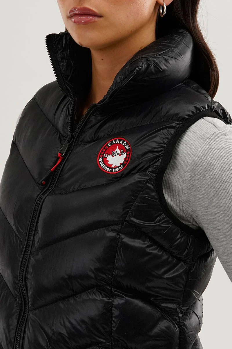 Chevron Bubble Vest - Black - Image 4