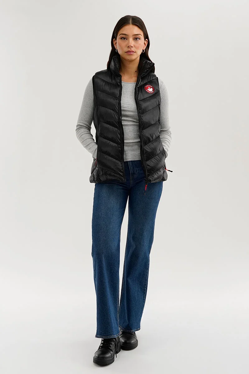 Chevron Bubble Vest - Black - Image 5