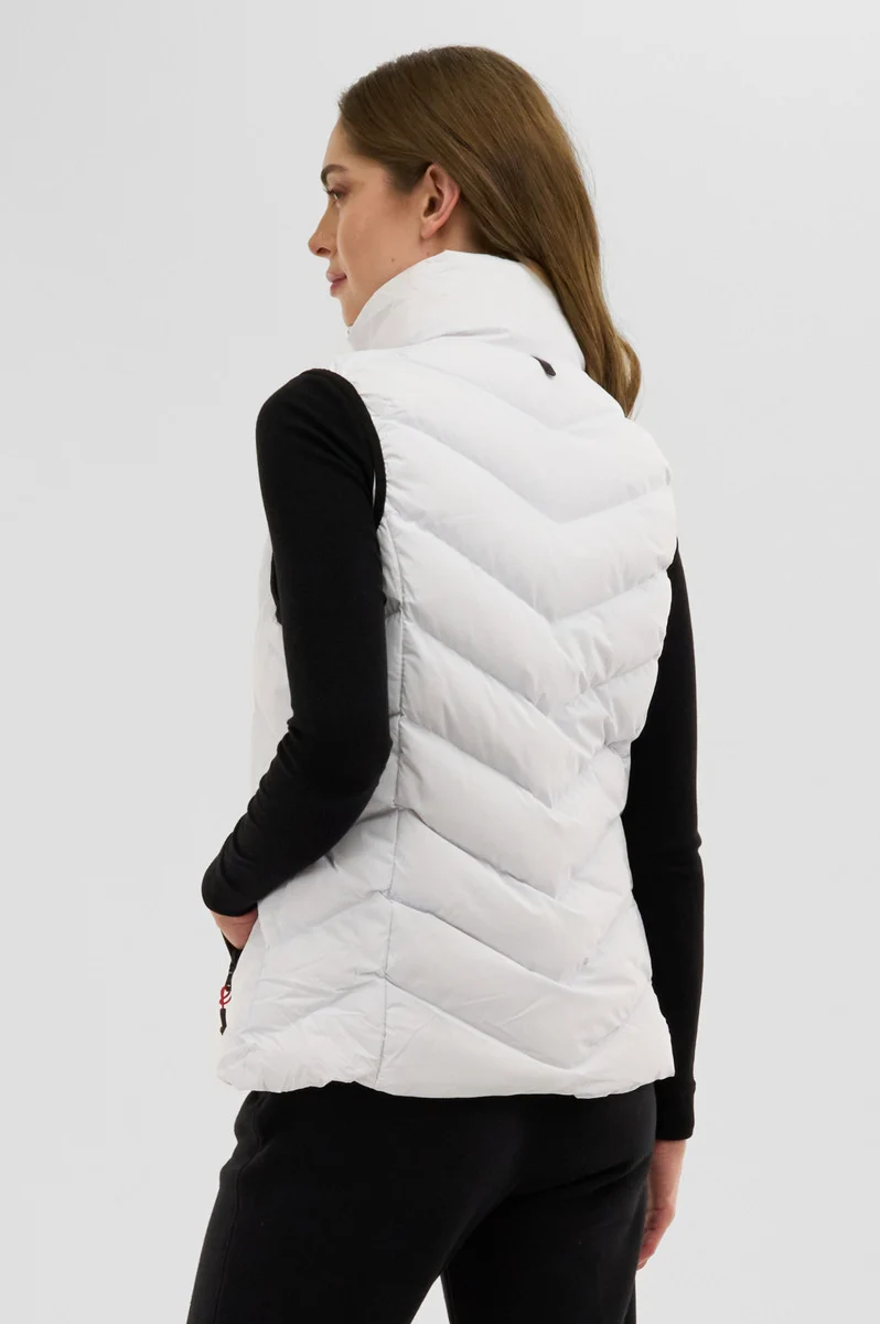 Chevron Bubble Vest - White - Image 3