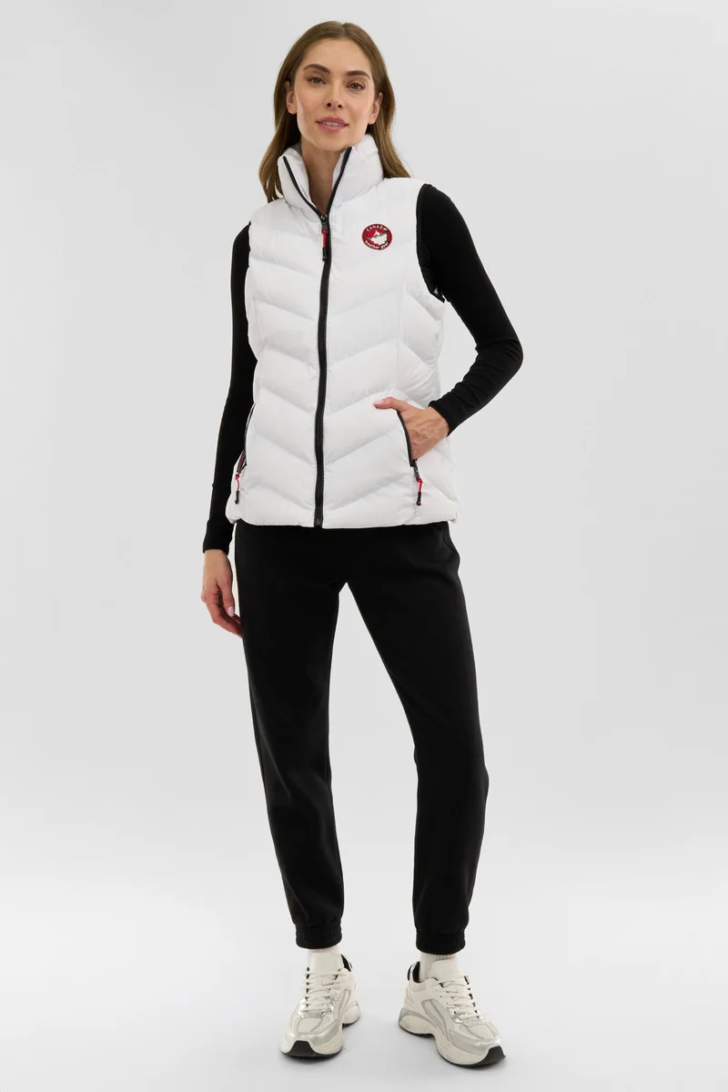 Chevron Bubble Vest - White - Image 5