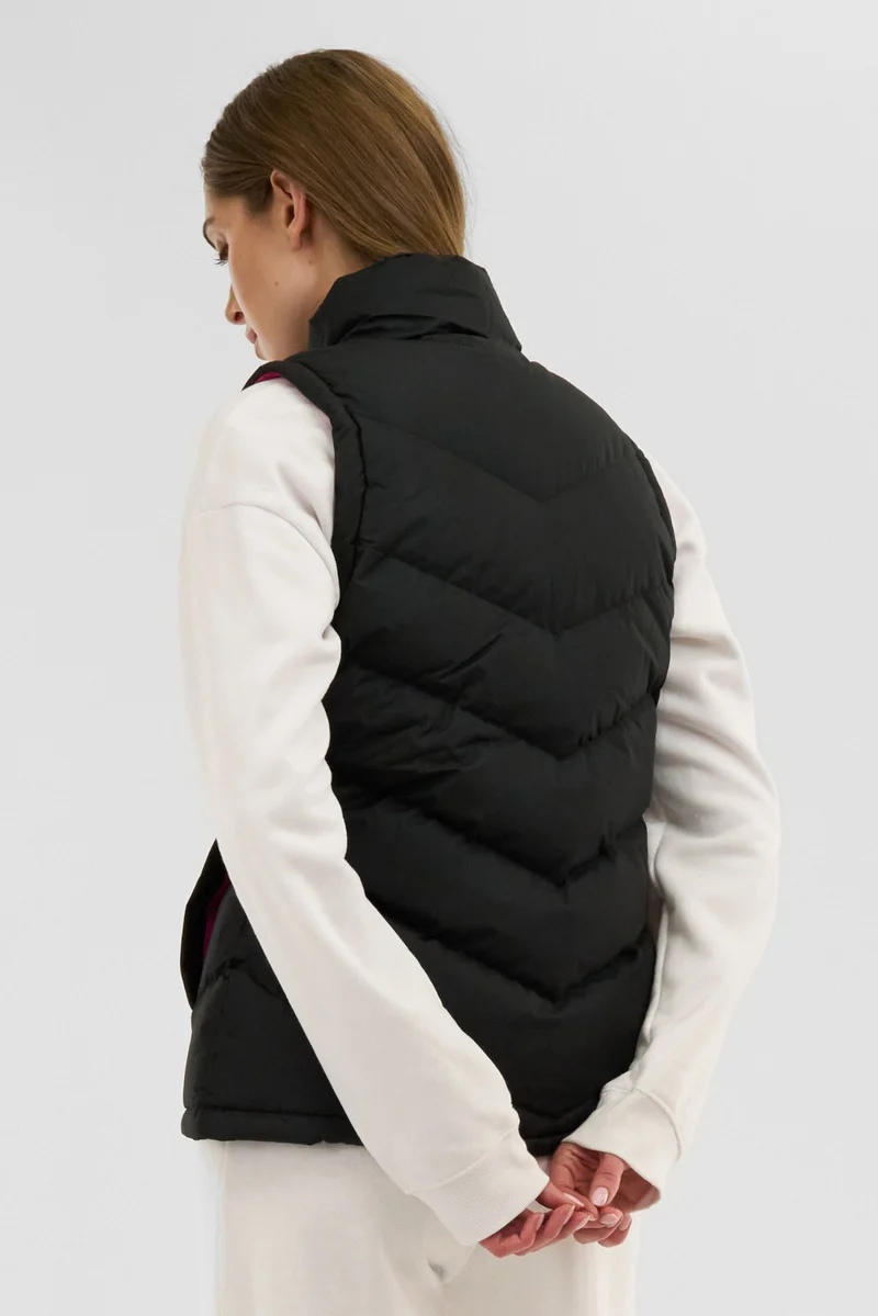Chevron Puffer Vest - Black - Image 3