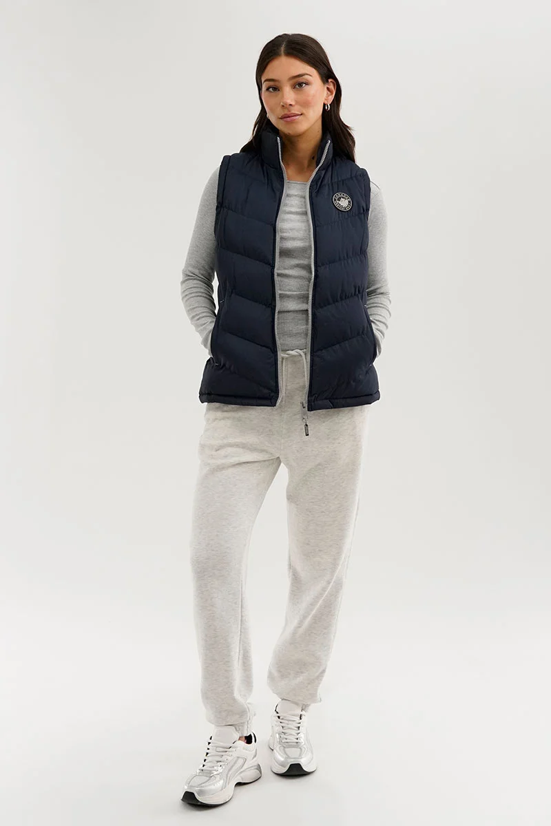 Chevron Puffer Vest - Navy - Image 5