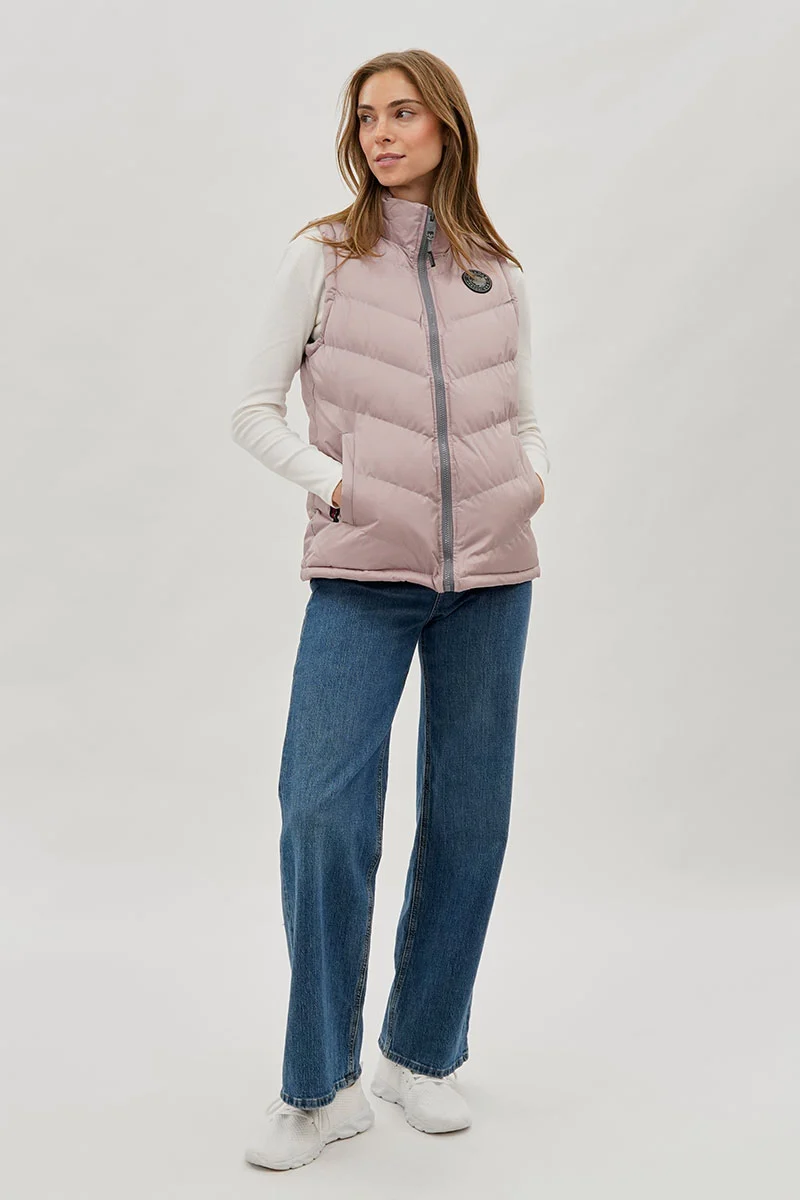 Chevron Puffer Vest - Blush - Image 5