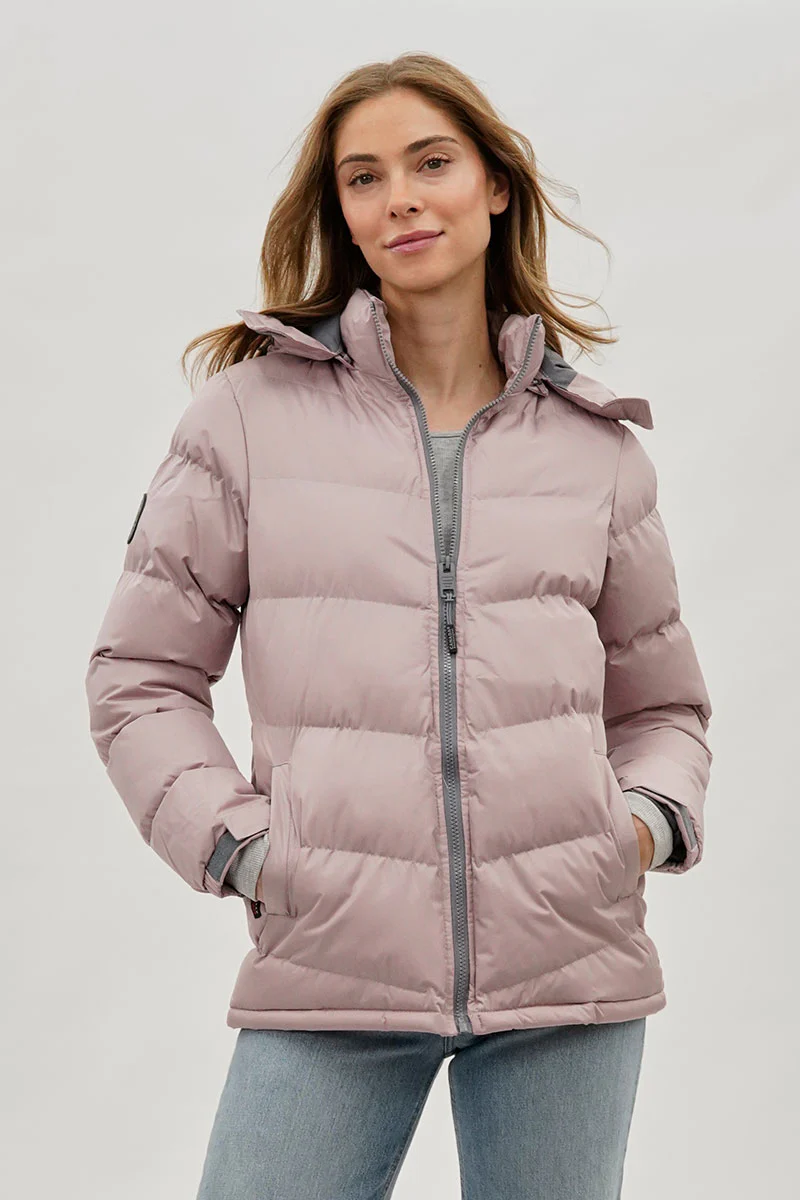 Chevron Bomber Jacket - Pink