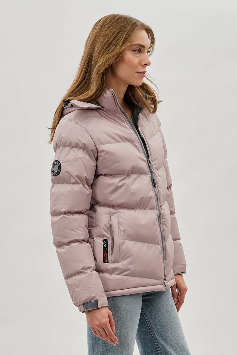 Chevron Bomber Jacket - Pink - Image 2