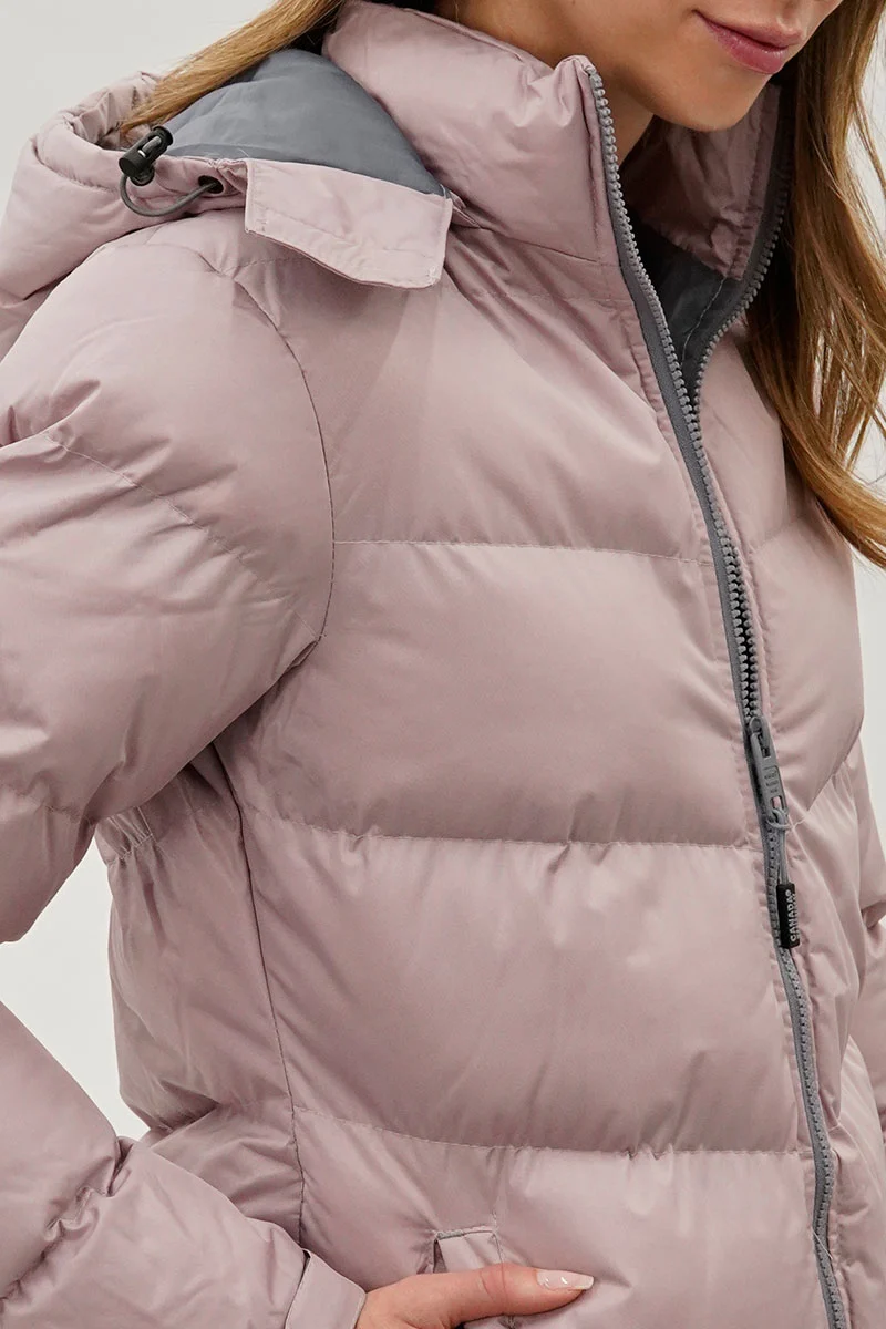 Chevron Bomber Jacket - Pink - Image 4