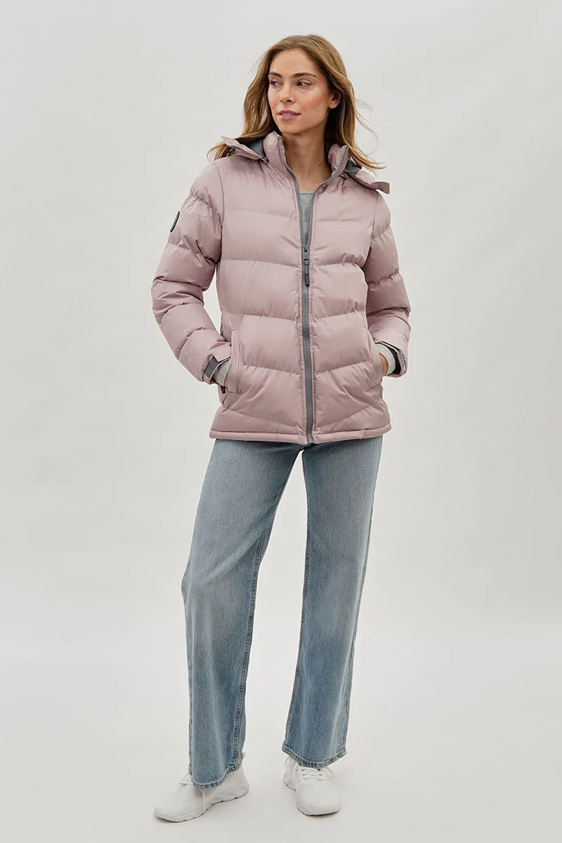 Chevron Bomber Jacket - Pink - Image 5