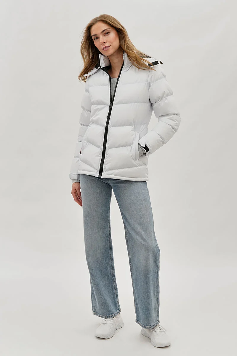 Chevron Bomber Jacket - White - Image 5