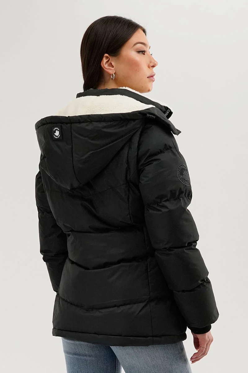 Zip Off Sleeve Parka Jacket - Black - Image 3