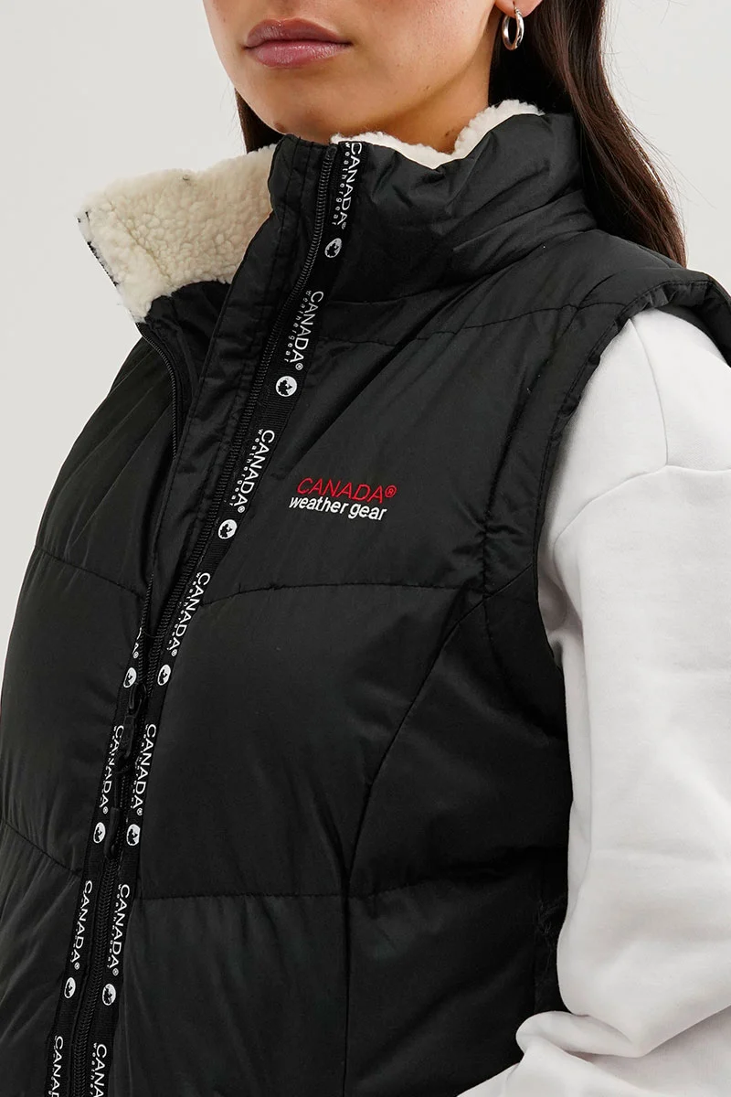 Zip Off Sleeve Parka Jacket - Black - Image 4