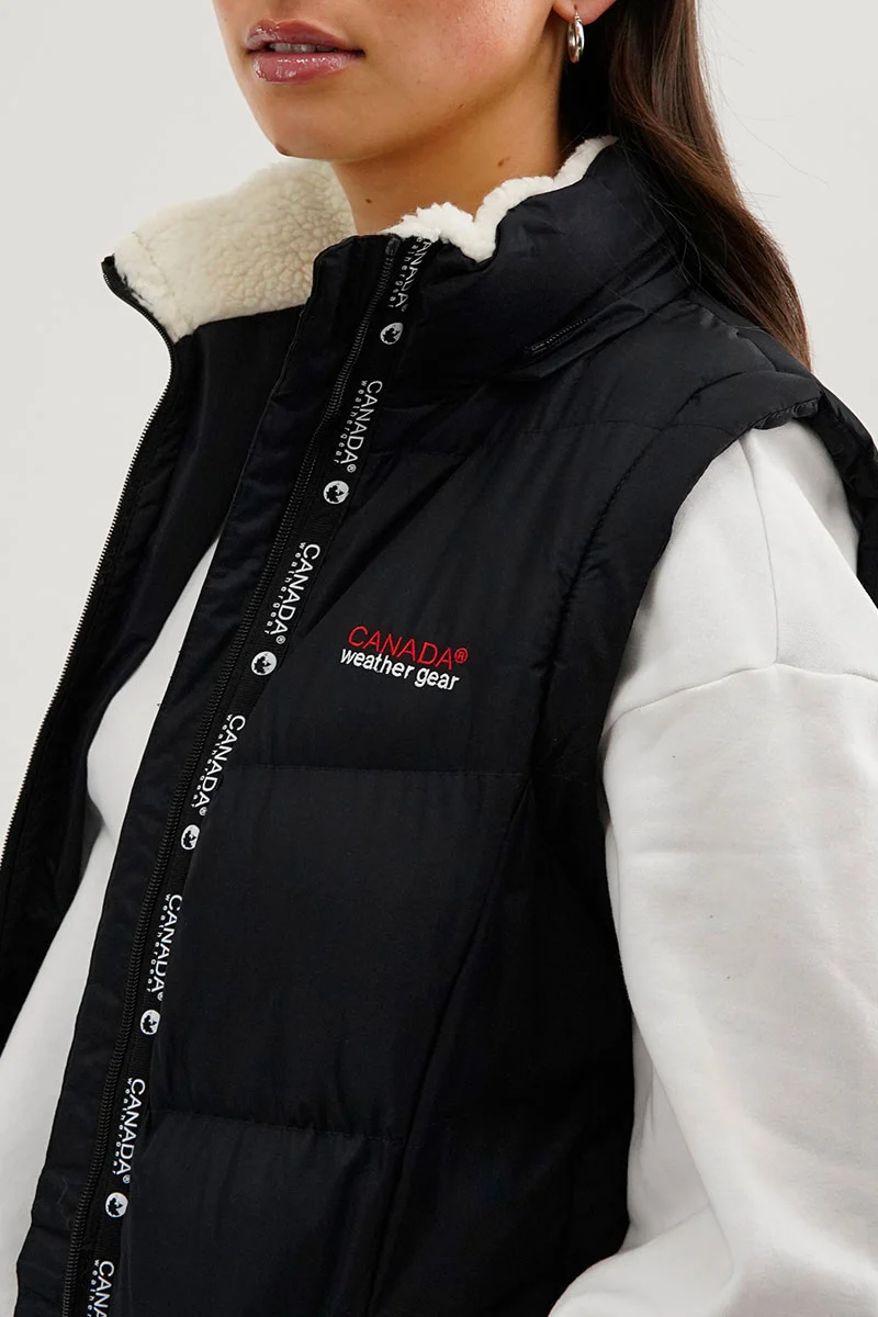 Zip Off Sleeve Parka Jacket - Navy - Image 4