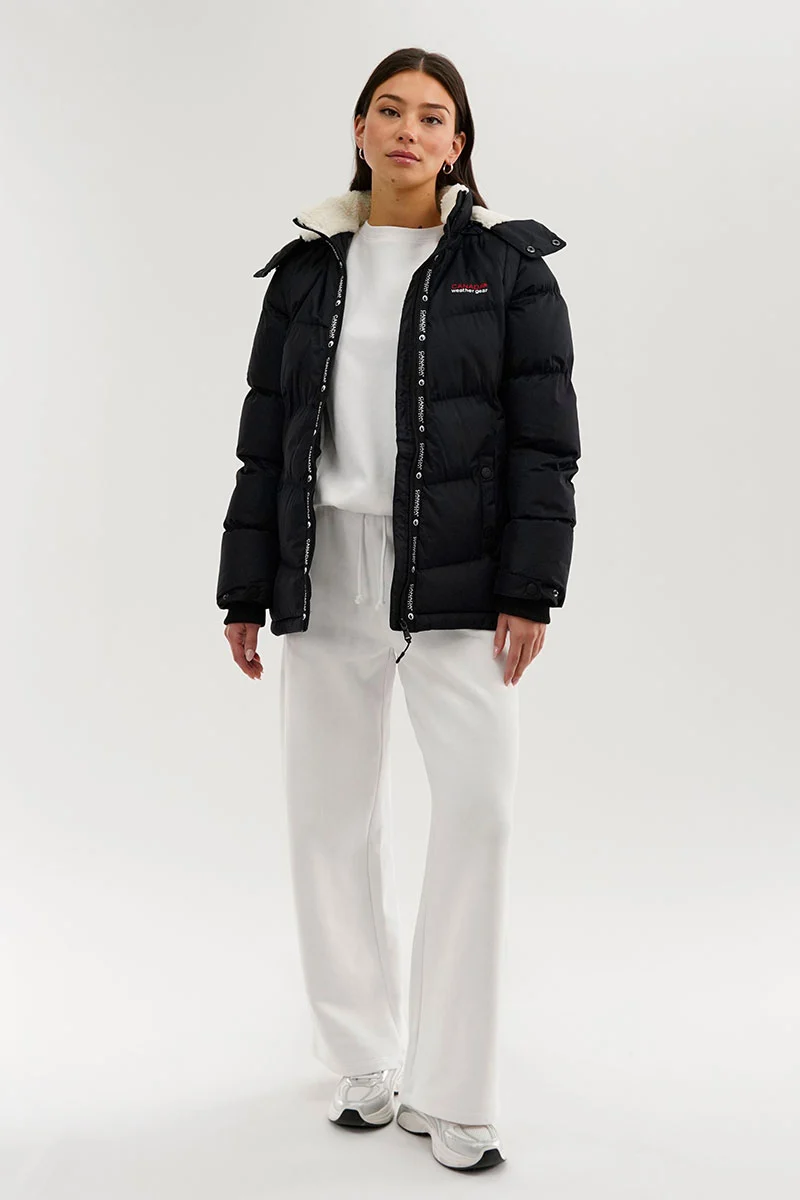 Zip Off Sleeve Parka Jacket - Navy - Image 5